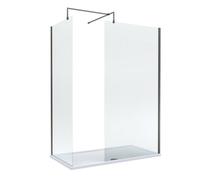 Balterley Walk-In Wetroom Bundle With Tray And Waste, 1500X800mm, Gunmetal