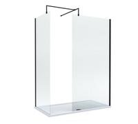Balterley Walk-In Wetroom Bundle With Tray And Waste, 1600X800mm, Matt Black