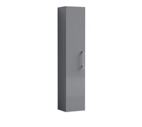 Balterley Wall Hung Tall Unit 1 Door 300 mm Bathroom Storage Cabinet, Satin Grey Finish