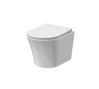 Balterley Wall Hung Toilet Pan & Soft Close Sandwich Seat 363mm x 365mm x 475mm in White Balterley White