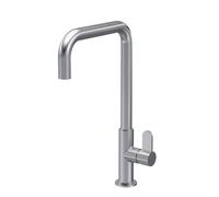 Balterley Warslow Kitchen Mono Mixer Tap With Single Lever Handle, Square Swivel Spout - Brushed Nickel Finish