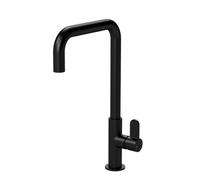 Balterley Warslow Kitchen Mono Mixer Tap With Single Lever Handle, Square Swivel Spout - Matt Black Finish