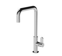 Balterley Warslow Kitchen Mono Mixer Tap With Single Lever Handle, Square Swivel Spout - Polished Chrome Finish