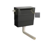 Balterley Water Saving Dual Flush Side Inlet Push Button Brushed Pewter Black in Silver Balterley Silver