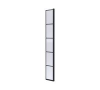 Balterley Werrington Contemporary Bathroom 8mm Glass Framed Wetroom Return Screen, Matt Black, 1950 x 322 x 27mm