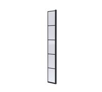 Balterley Werrington Contemporary Bathroom 8mm Glass Framed Wetroom Return Screen, Matt Black, 1950 X 322 X 27mm
