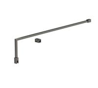 Balterly Shower Screen Support Bar Kit, Arm Brace Support for Wetroom Screens, Square Tube Shower Bracket Wall Mount, Arm Support for Wetroom Bath Enclosure- 18 x 1008 x 161mm (Brushed Pewter)