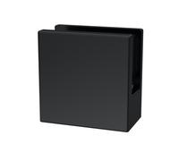 Balterley Shower Screen Support Foot, Square Glass Shower Screen Support Foot, Floor Bracket for Wetroom Screens, Bracket Supports for Wet Room Glass Showers - 45 x 25 x 45mm (Matt Black)