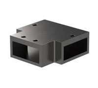 Wetroom Arm T Piece for use with Flat Support Bar - Brushed Pewter - Balterley