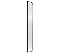 Balterley Wetroom Shower Return Screen, Curved Corner Glass Shower Screen for Wet Room and Bathroom, 8mm Toughened Safety Glass Screens, Reversible Wetroom Screens - 230 x 1559mm (Matt Black)