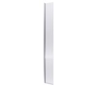 Balterley Wetroom Shower Return Screen, Fluted Glass Shower Screen for Wet Room and Bathroom, 8mm Toughened Safety Glass Screens, Reversible Wetroom Screens - 330 x 1950mm (Chrome)