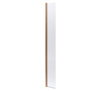 Balterley Blymhill Contemporary Bathroom 8mm Glass Hinged Flipper Return Screen, Brushed Brass, 1950 x 322 x 27mm