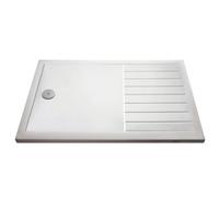 White Resin Walk-In Shower Tray 1700mm x 800mm