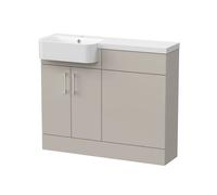 Balterley Wichnor Compact 2 Door Combination Vanity Basin WC Unit, 1000mm in Grey Balterley Grey