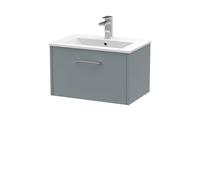 Balterley Winshill Contemporary 1 Drawer Wall Hung Vanity Basin Unit, 600mm in Grey Balterley Grey