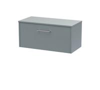 Balterley Winshill Contemporary 1 Drawer Wall Hung Vanity Unit With Worktop, Grey, 800mm