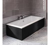 Balterley Wooden Bath End Panel 700mm, End Bath Panels, Straight Bathroom Panels for Bathtub, Water Resistant Panel Covering for Bathroom Baths and Soaking Tubs (Woodgrain Black)