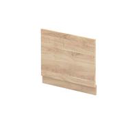 Balterley Wooden Bath End Panel 700mm, End Bath Panels with Plinth, Straight Bathroom Panels for Bathtub, Water Resistant Panel Covering for Bathroom Baths and Soaking Tubs (Bleached Oak)