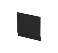 Balterley Wooden Bath End Panel 700mm, End Bath Panels with Plinth, Straight Bathroom Panels for Bathtub, Water Resistant Panel Covering for Bathroom Baths and Soaking Tubs (Woodgrain Black)