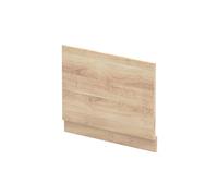 Balterley Wooden Bath End Panel 750mm, End Bath Panels with Plinth, Straight Bathroom Panels for Bathtub, Water Resistant Panel Covering for Bathroom Baths and Soaking Tubs (Bleached Oak)