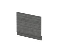 Balterley Wooden Bath End Panel 750mm, End Bath Panels with Plinth, Straight Bathroom Panels for Bathtub, Water Resistant Panel Covering for Bathroom Baths and Soaking Tubs (Woodgrain Anthracite)
