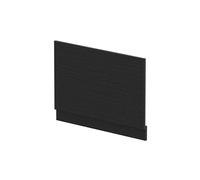 Balterley Wooden Bath End Panel 800mm, End Bath Panels with Plinth, Straight Bathroom Panels for Bathtub, Water Resistant Panel Covering for Bathroom Baths and Soaking Tubs (Woodgrain Black)