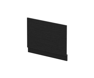 Balterley Wooden Bath End Panel 800mm, End Bath Panels with Plinth, Straight Bathroom Panels for Bathtub, Water Resistant Panel Covering for Bathroom Baths and Soaking Tubs (Woodgrain Black)