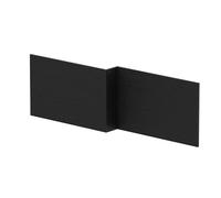 Balterley Wooden Front Bath Panel L Shape 1700mm, Bath Panels, Bathroom Front Panels for Bathtub, Water Resistant Side Panel for L-Shaped Bathroom Baths and Soaking Tubs (Woodgrain Black)