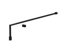 Balterly Shower Screen Support Bar Kit, Arm Brace Support for Wetroom Screens, Square Tube Shower Bracket Wall Mount, Arm Support for Wetroom Bath Enclosure- 150 x 1000 x 15mm (Matt Black)
