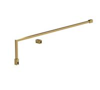 Balterly Shower Screen Support Bar Kit, Arm Brace Support for Wetroom Screens, Square Tube Shower Bracket Wall Mount, Arm Support for Wetroom Bath Enclosure- 150 x 1000 x 15mm (Brushed Brass)