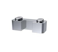 Balterly Shower Screen Support Foot, Rectangular Glass Shower Screen Support Foot, Floor Bracket for Wetroom Screens, Bracket Supports for Wet Room Glass Showers - 24 x 9 x 10mm (Chrome)
