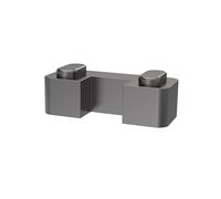 Balterly Shower Screen Support Foot, Rectangular Glass Shower Screen Support Foot, Floor Bracket for Wetroom Screens, Bracket Supports for Wet Room Glass Showers - 24 x 10 x 9mm (Brushed Pewter)
