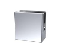 Balterly Shower Screen Support Foot, Square Glass Shower Screen Support Foot, Floor Bracket for Wetroom Screens, Bracket Supports for Wet Room Glass Showers - 44 x 30 x 45mm (Chrome)