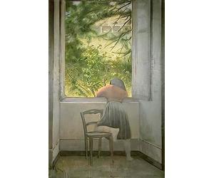 Balthus photo A4 girl at the window 1955