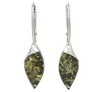 BALTIC AMBER STERLING SILVER 925 Earrings Droop Dangle NATURAL Gemstone Green Amber Jewellery For Woman Lever Back Earrings Sterling Silver