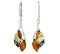 BALTIC AMBER STERLING SILVER 925 Earrings Droop Dangle NATURAL Multicoloured Gemstone Amber Jewellery For Woman Lever Back Earrings