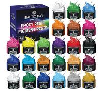 BALTIC DAY 24 Color Pigment Paste for Epoxy Resin Set - Opaque Epoxy Pigment, Epoxy Dye Paste & High Concentration Mica Powder for Resin Art, Jewelry, Tumblers, Coasters & Crafts