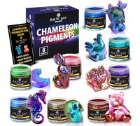 BALTIC DAY - Chameleon Mica Powder, 8 Pots Color Shift Mica Powder - Epoxy Resin Color Pigment Powder - Chameleon Powder - Holographic Mica Powder - Nr2