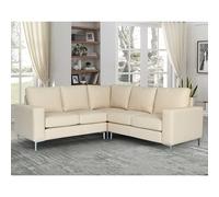baltic faux leather corner sofa in ivory