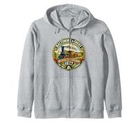 Baltimore and Ohio Railroad 1827 Vintage Train Zip Hoodie