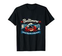 Baltimore Charm City Crabby Crab Local Pride Design T-Shirt