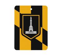 Baltimore City Flag Car Air Freshener Automotive Aromatherapy Tablets Hanging Scented Cards Rearview Mirror Square