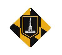 Baltimore City Flag Car Air Freshener Automotive Aromatherapy Tablets Hanging Scented Cards Rearview Mirror Rhombus