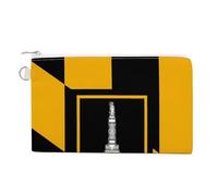 Baltimore City Flag Funny Coin Purse Portable Zipper Change Multifunctional Pouch Bag Gift for Men Women