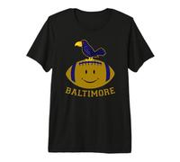 Baltimore Funny Football Smile Face Black Raven Premium T-Shirt