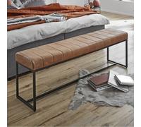 baltimore large leather hallway seating bench in brown