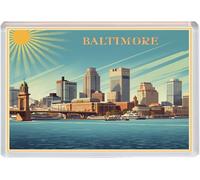 Baltimore - Maryland - Jumbo Artistic Fridge Magnet 96 x 67mm BBSFHM3200