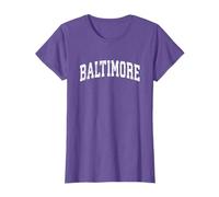 Baltimore Maryland MD Vintage Varsity Sports Text T-Shirt
