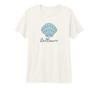 Baltimore Maryland Seashell Scallop Shell Beach Coastal Premium T-Shirt