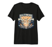 Baltimore Maryland Souvenir Harbour Ships Baltimore Premium T-Shirt